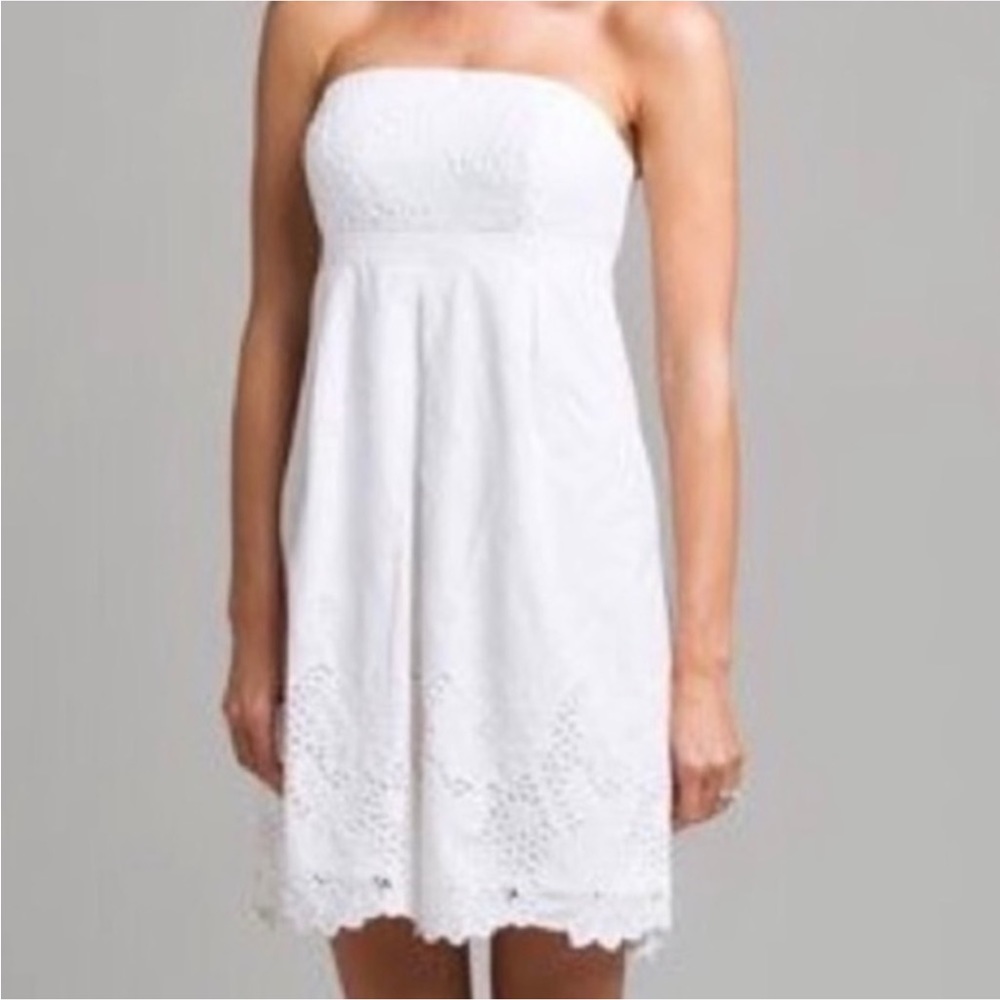 Lilly Pulitzer White Strapless Dress